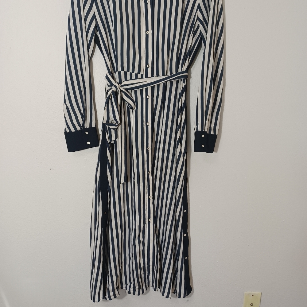 ZARA Striped Shirt Dress - Picture 4 of 10